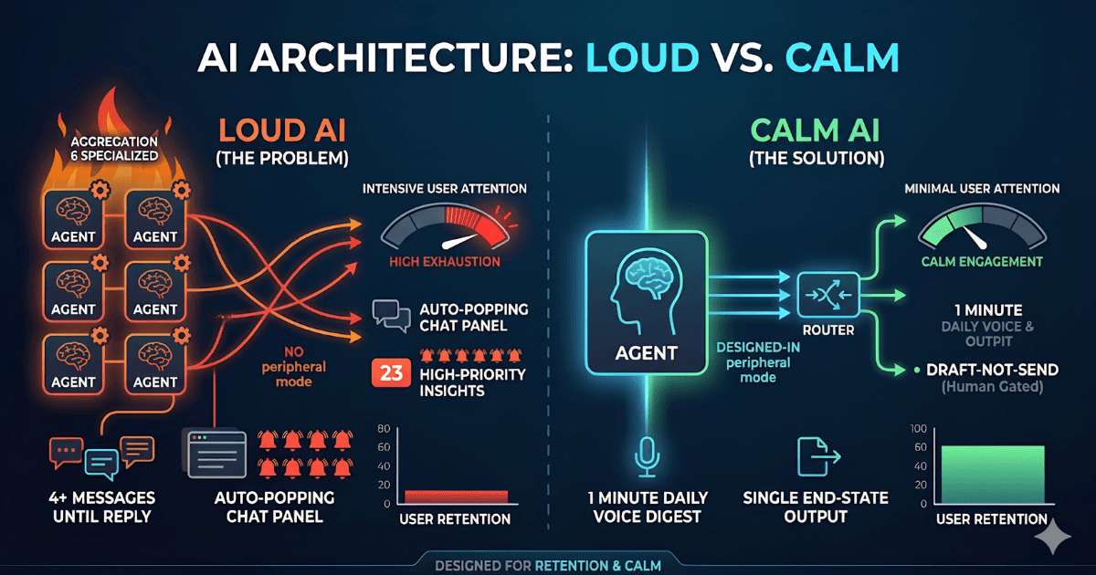 Calm Tech AI Architecture: 8 Principles for Building AI That Doesn't Demand Your Attention